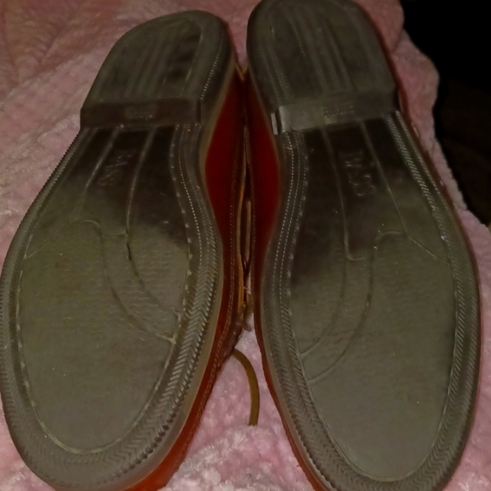 Bass size 13 Men's leather Harry Boat Shoes  excellent preowned condition - Picture 5 of 6